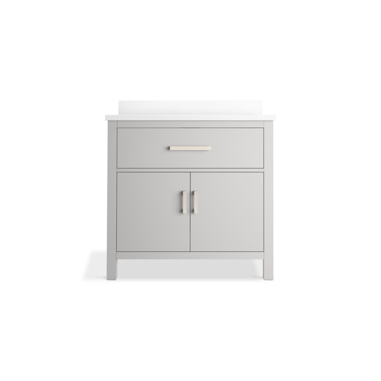 Kresla 36" Atmos Grey Freestanding Bathroom Vanity with Quartz Top