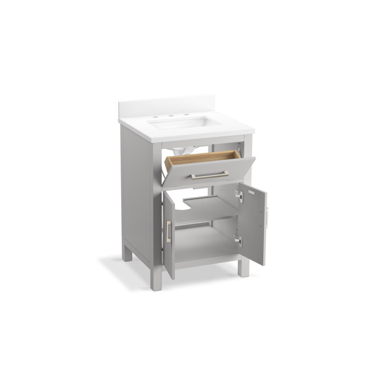 Kresla 24" Atmos Grey Bathroom Vanity with Quartz Top