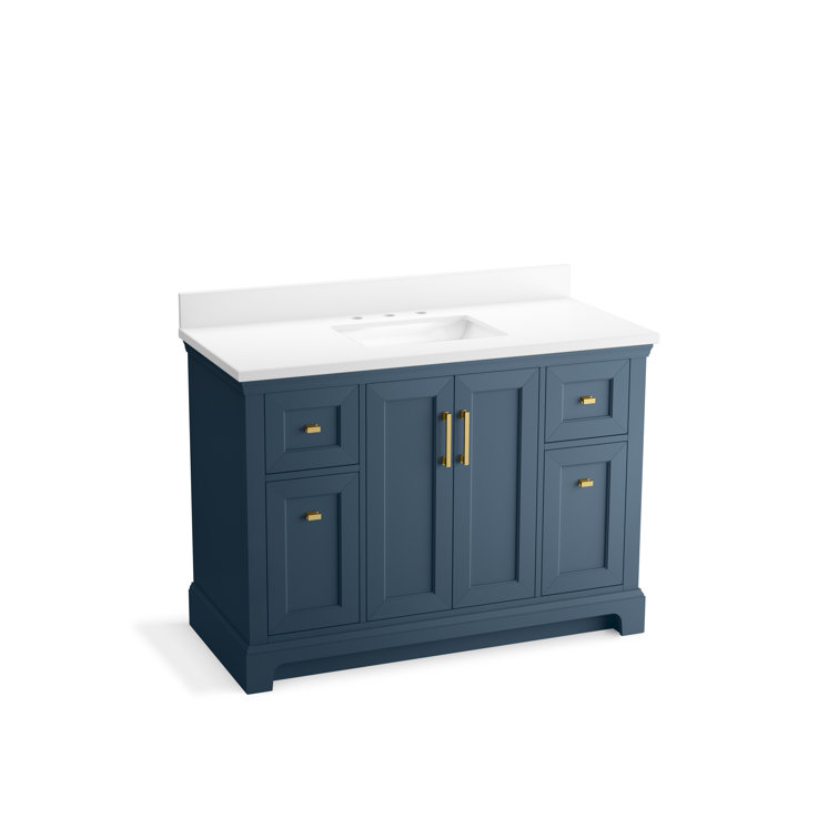 Charlemont 48" Tidal Blue Bathroom Vanity with Quartz Top