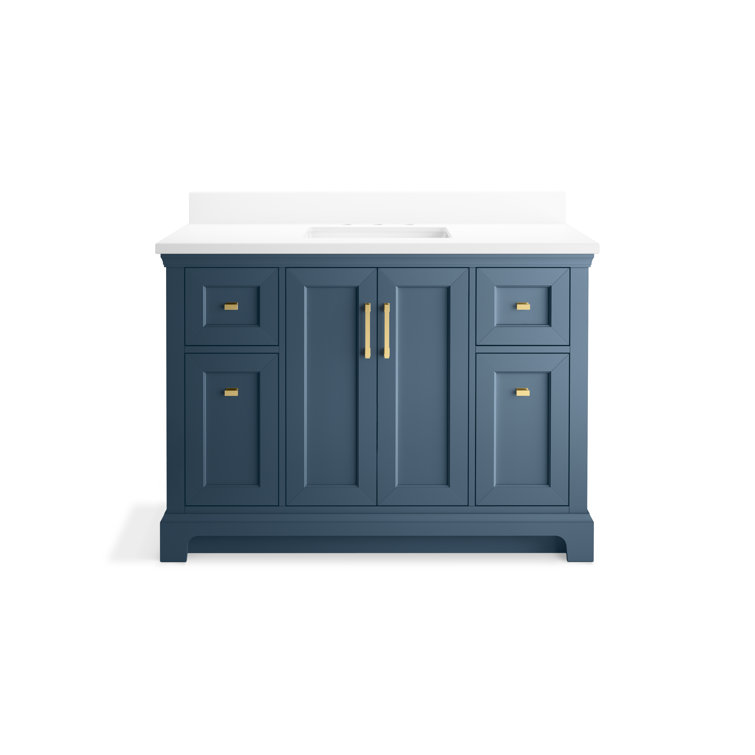 Charlemont 48" Tidal Blue Bathroom Vanity with Quartz Top