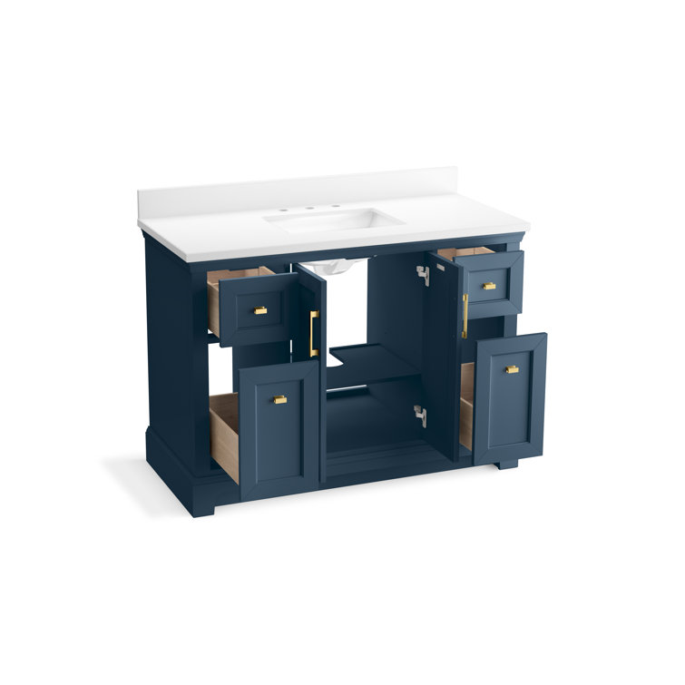 Charlemont 48" Tidal Blue Bathroom Vanity with Quartz Top