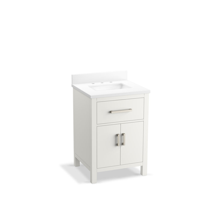 Kresla 24-Inch White Quartz Top Bathroom Vanity with Sink
