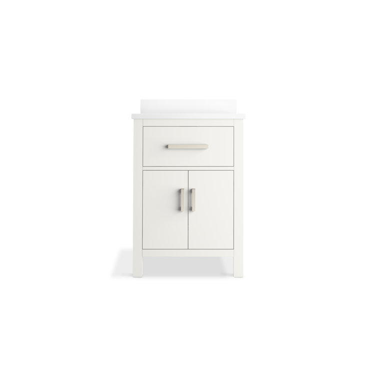 Kresla 24-Inch White Quartz Top Bathroom Vanity with Sink