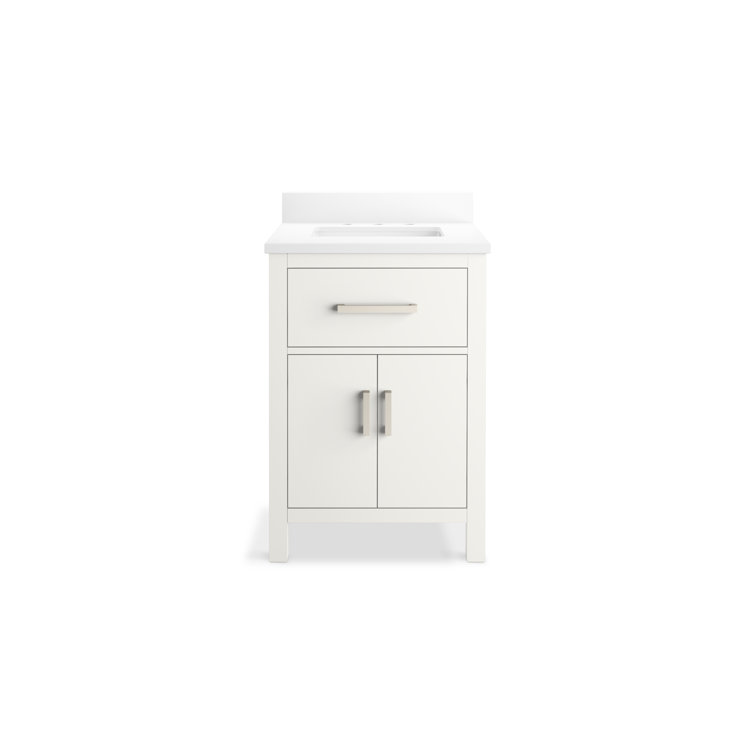 Kresla 24-Inch White Quartz Top Bathroom Vanity with Sink