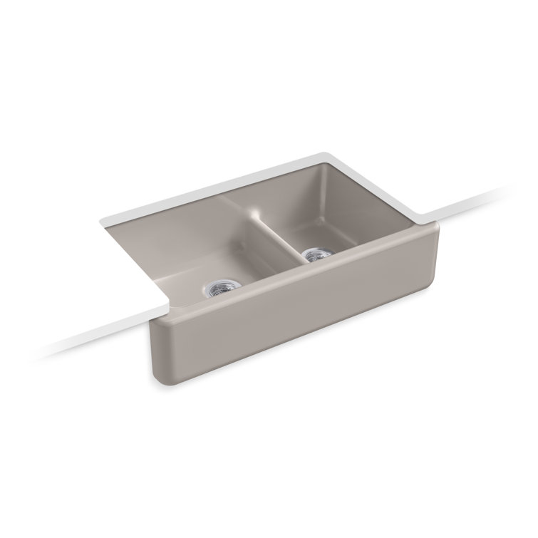 Truffle Cast Iron Double Basin Farmhouse Kitchen Sink