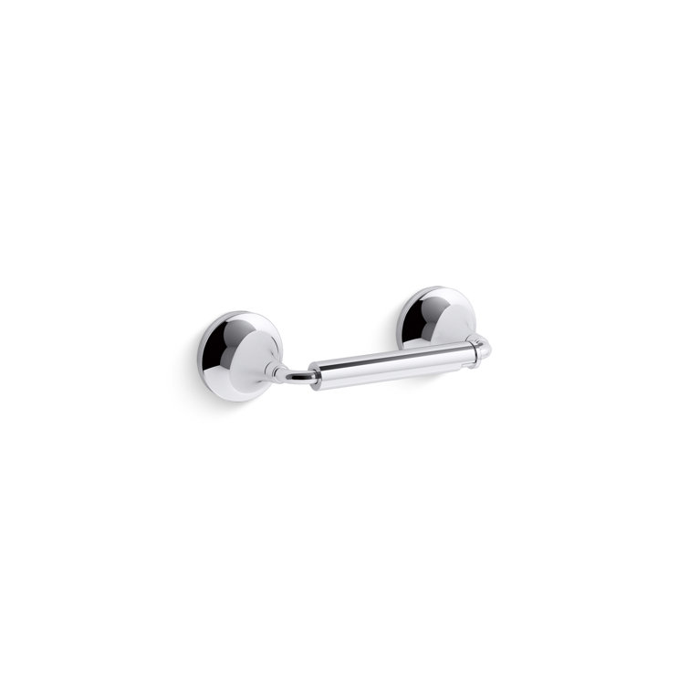Polished Chrome Pivoting Toilet Paper Holder with Round Escutcheon