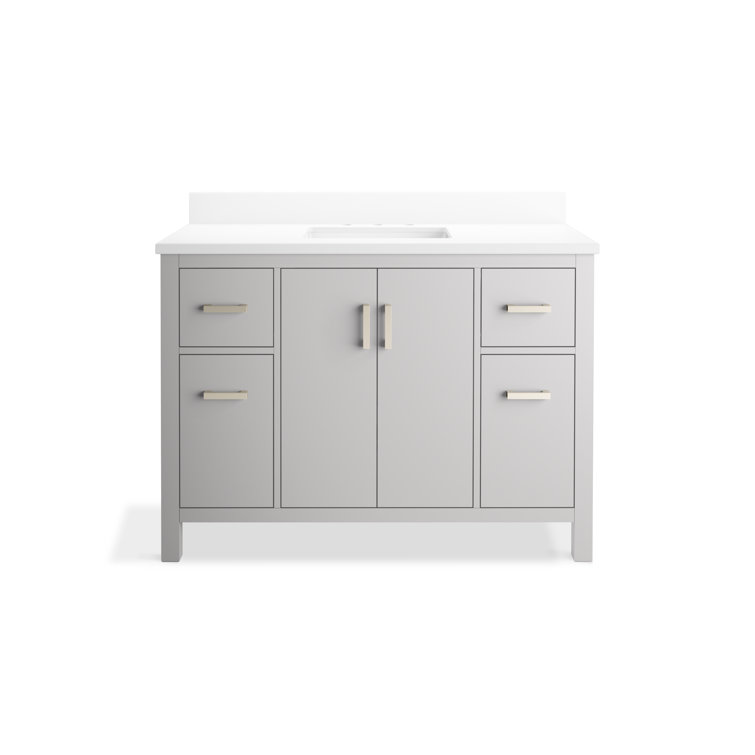 Kresla 48" Atmos Grey Freestanding Bathroom Vanity with Quartz Top