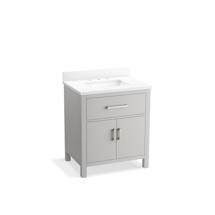 Kresla 30" Atmos Gray Bathroom Vanity with Quartz Top