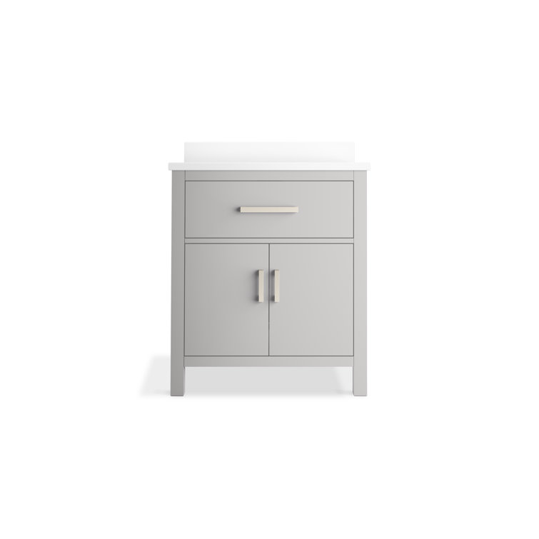 Kresla 30" Atmos Gray Bathroom Vanity with Quartz Top