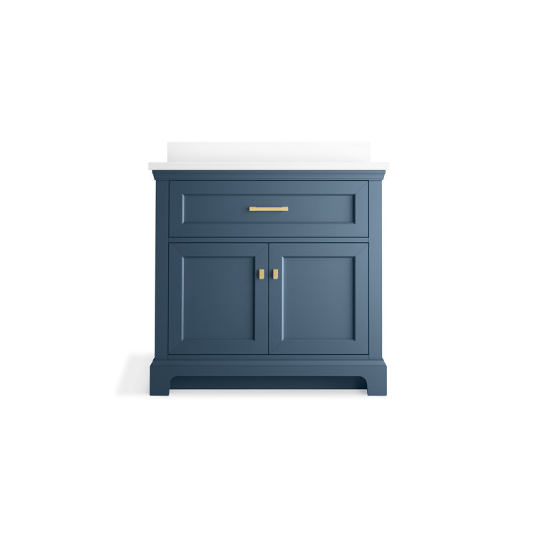 Charlemont 36" Tidal Blue Vanity with Quartz Top