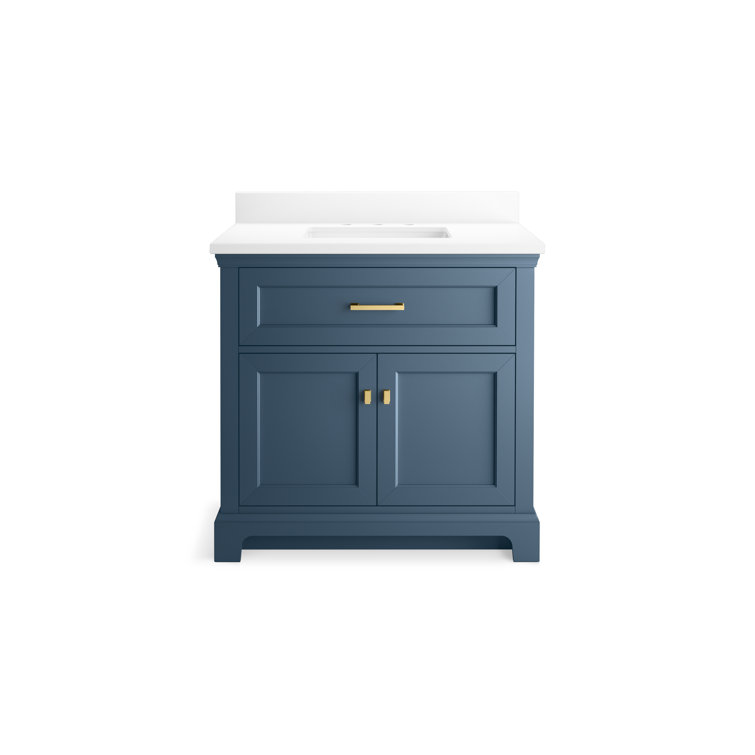 Charlemont 36" Tidal Blue Vanity with Quartz Top