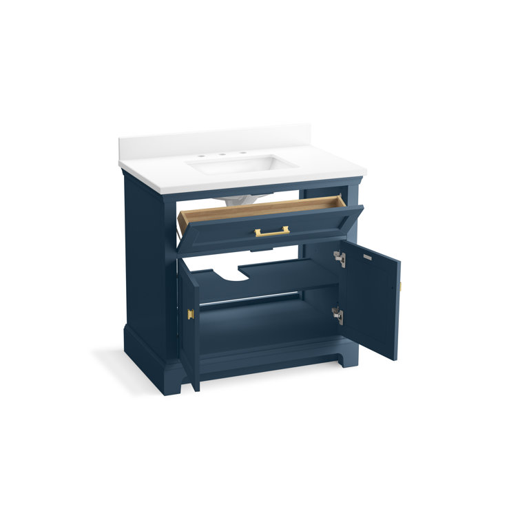 Charlemont 36" Tidal Blue Vanity with Quartz Top