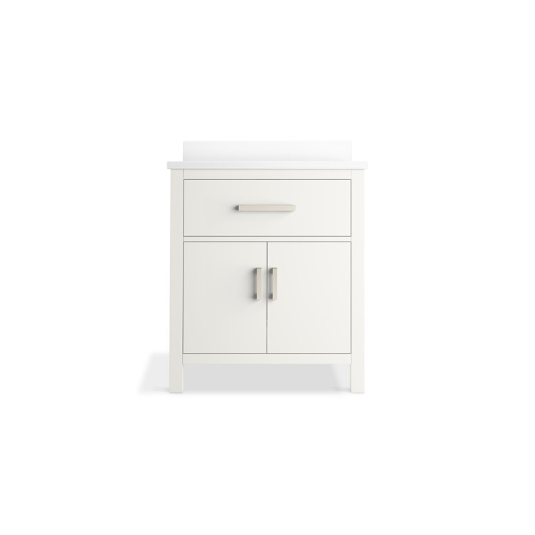 Kresla 30" White Bathroom Vanity with Quartz Top and Sink