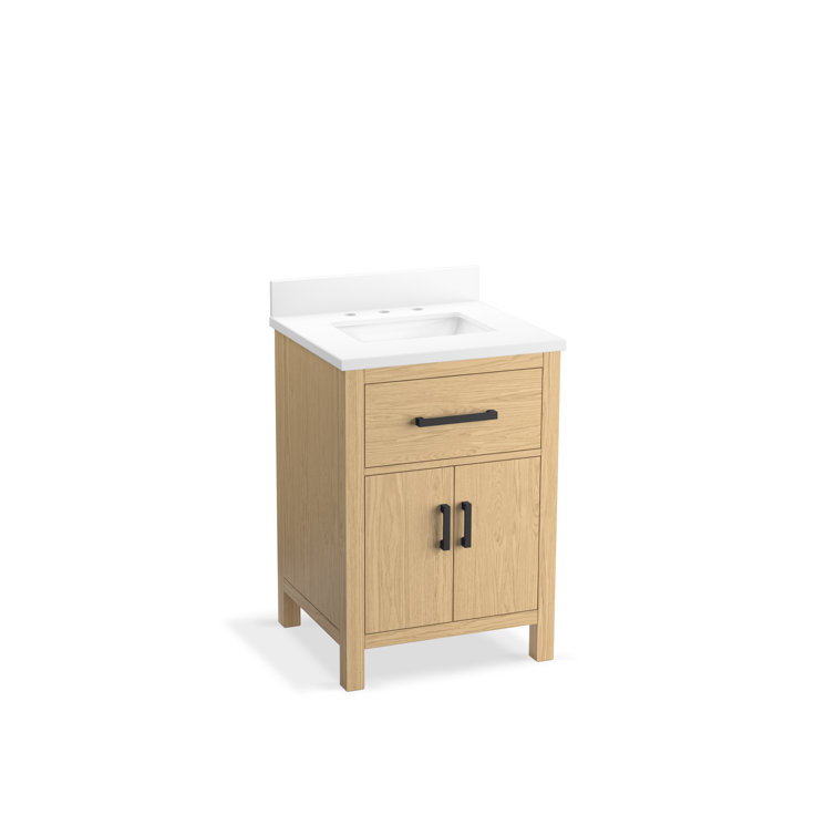 Kresla 24" Light Oak Freestanding Bathroom Vanity with Quartz Top