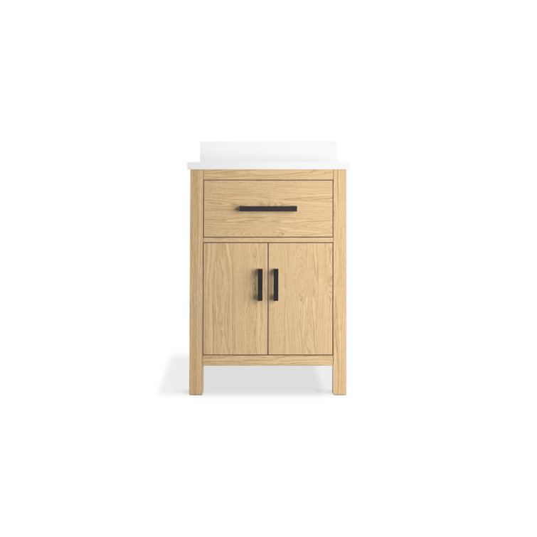 Kresla 24" Light Oak Freestanding Bathroom Vanity with Quartz Top