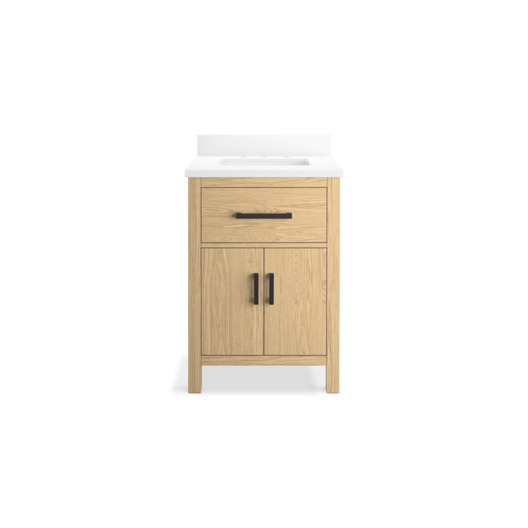 Kresla 24" Light Oak Freestanding Bathroom Vanity with Quartz Top