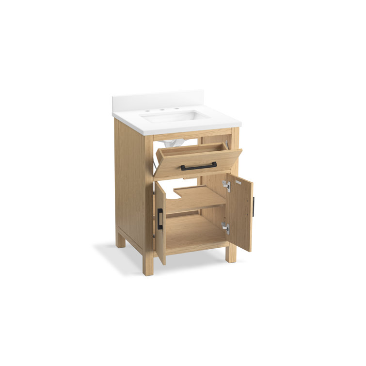 Kresla 24" Light Oak Freestanding Bathroom Vanity with Quartz Top