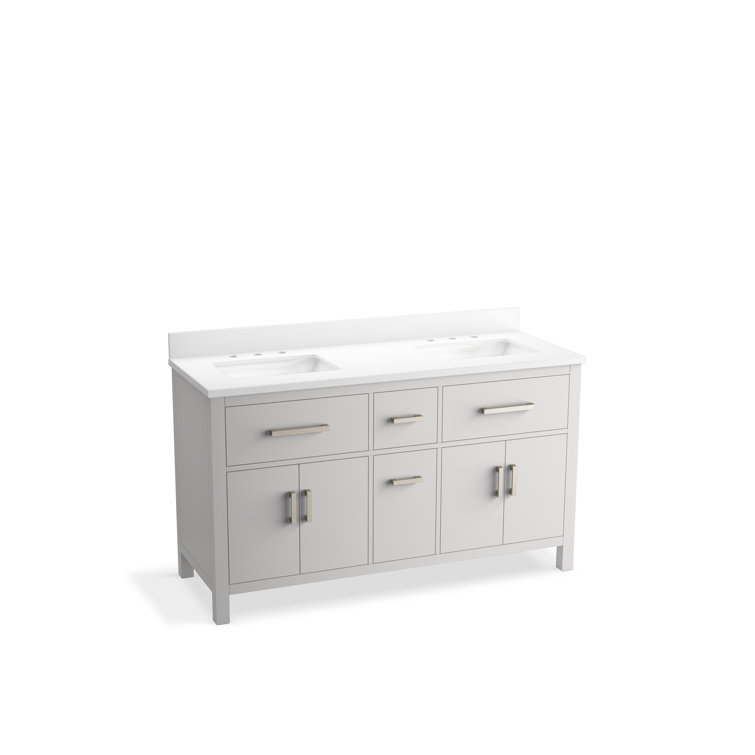 Kresla 60" Atmos Grey Double Vanity with Quartz Top