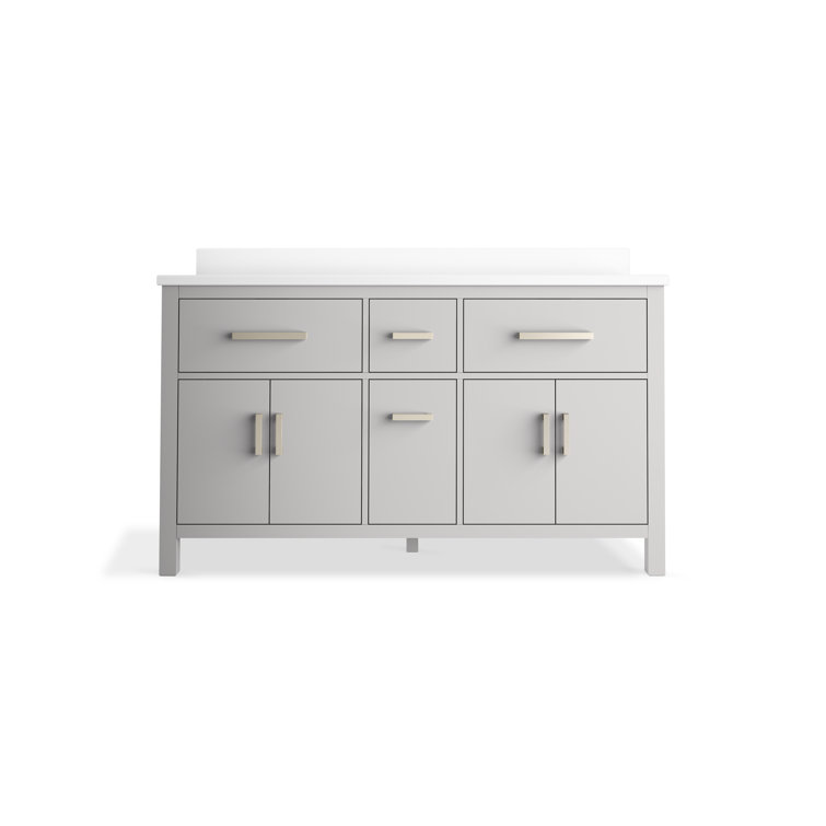 Kresla 60" Atmos Grey Double Vanity with Quartz Top