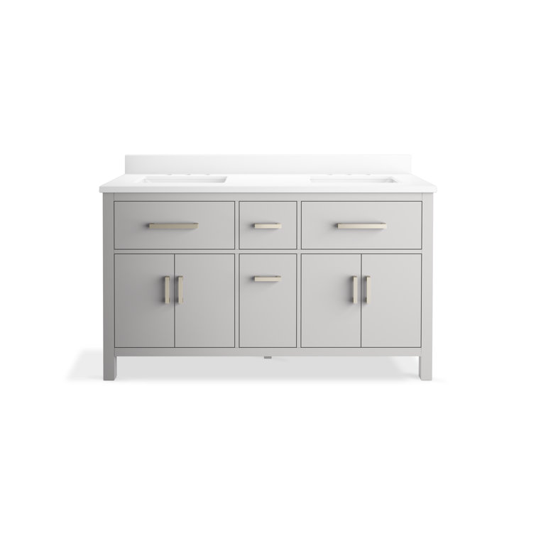 Kresla 60" Atmos Grey Double Vanity with Quartz Top