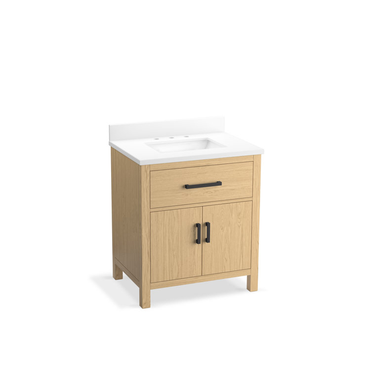 Kresla 30" Light Oak Bathroom Vanity with Quartz Top