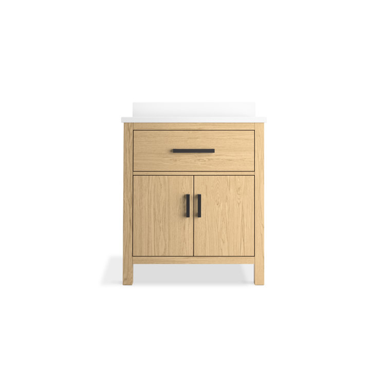 Kresla 30" Light Oak Bathroom Vanity with Quartz Top