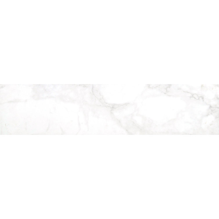 Carrara White 6" x 24" Porcelain Ledger Panel Wall Tile