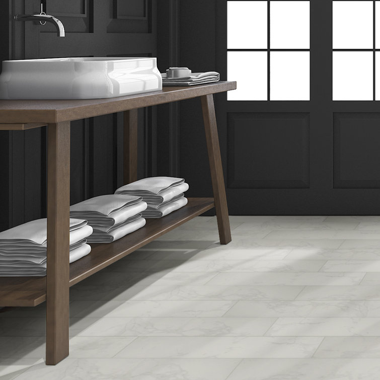 Carrara White 6" x 24" Porcelain Ledger Panel Wall Tile