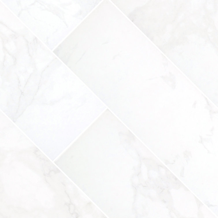 Carrara White 6" x 24" Porcelain Ledger Panel Wall Tile