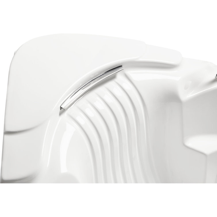 61'' x 61'' White Acrylic Corner Whirlpool Bathtub