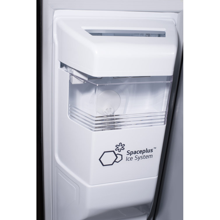 Black Stainless Steel 27 cu. ft. Smart Side-by-Side Refrigerator with InstaView and Craft Ice