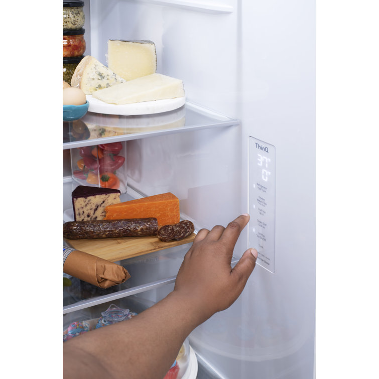 Black Stainless Steel 27 cu. ft. Smart Side-by-Side Refrigerator with InstaView and Craft Ice