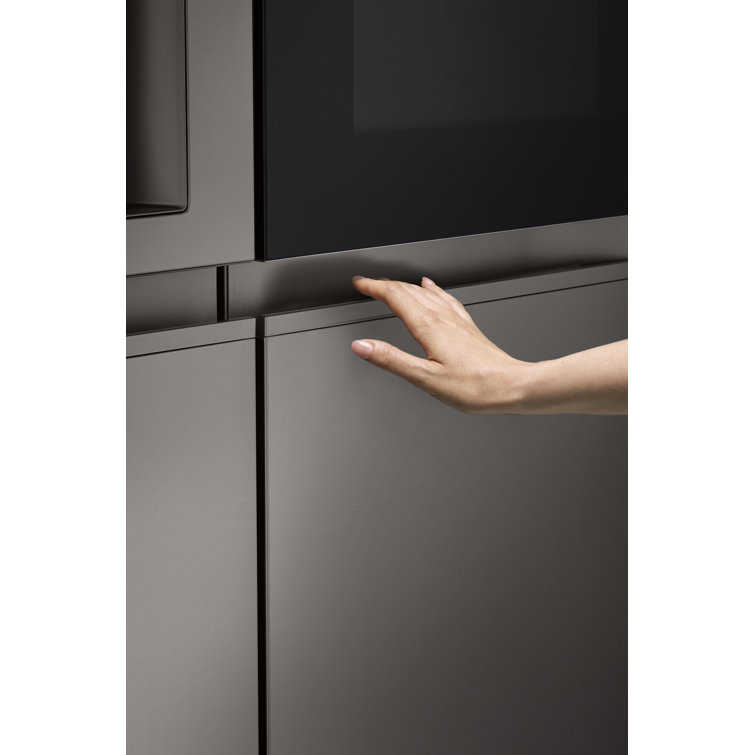 Black Stainless Steel 27 cu. ft. Smart Side-by-Side Refrigerator with InstaView and Craft Ice