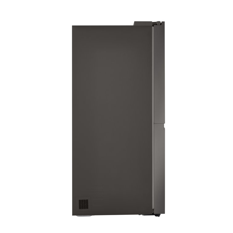 Black Stainless Steel 27 cu. ft. Smart Side-by-Side Refrigerator with InstaView and Craft Ice