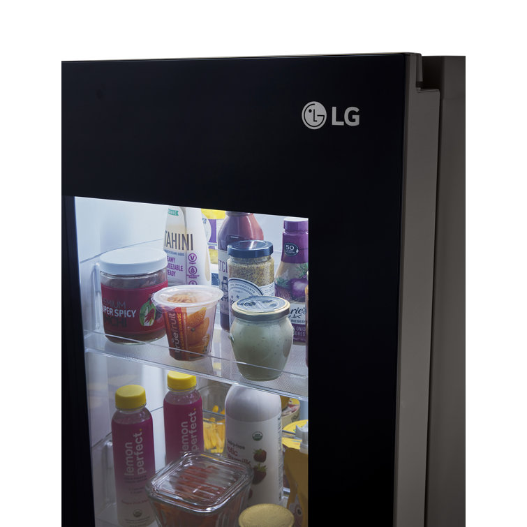 Black Stainless Steel 27 cu. ft. Smart Side-by-Side Refrigerator with InstaView and Craft Ice