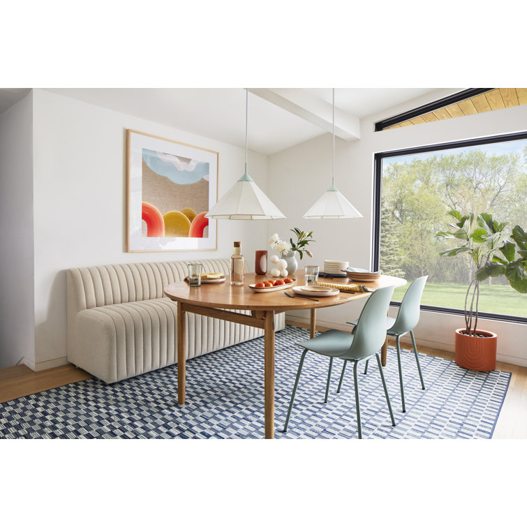 Joan Blue Braided Rectangular Synthetic Indoor/Outdoor Rug