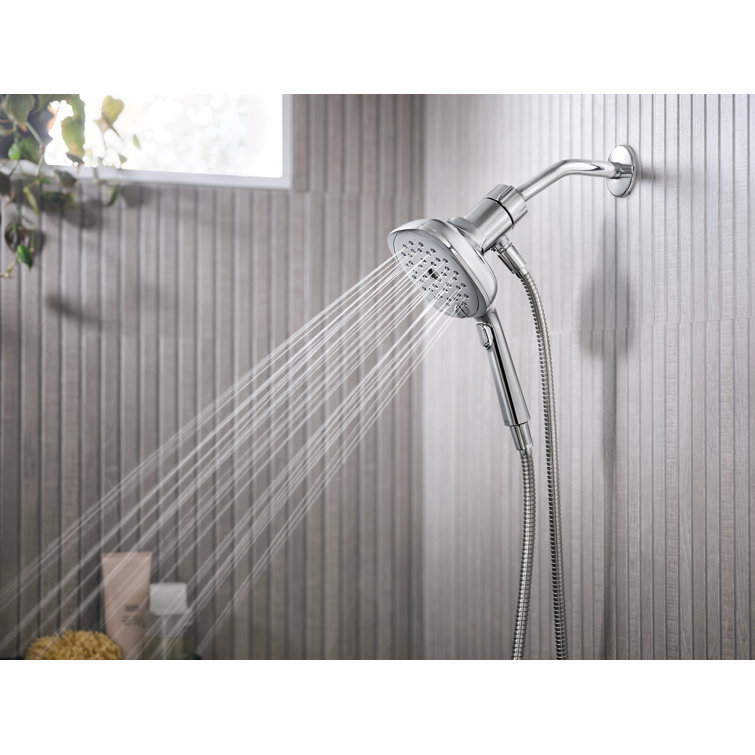 Chrome 5-Inch Dial Handheld Shower Head with Magnetix