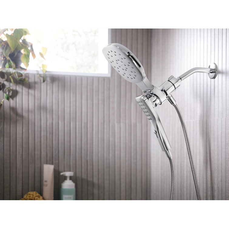 Verso Chrome Square Dual Rain and Handheld Shower Head