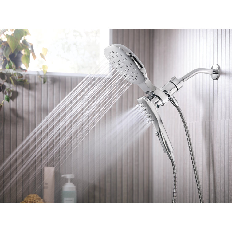 Verso Chrome Square Dual Rain and Handheld Shower Head