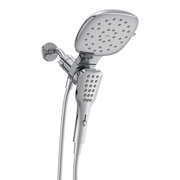 Verso Chrome Square Dual Rain and Handheld Shower Head