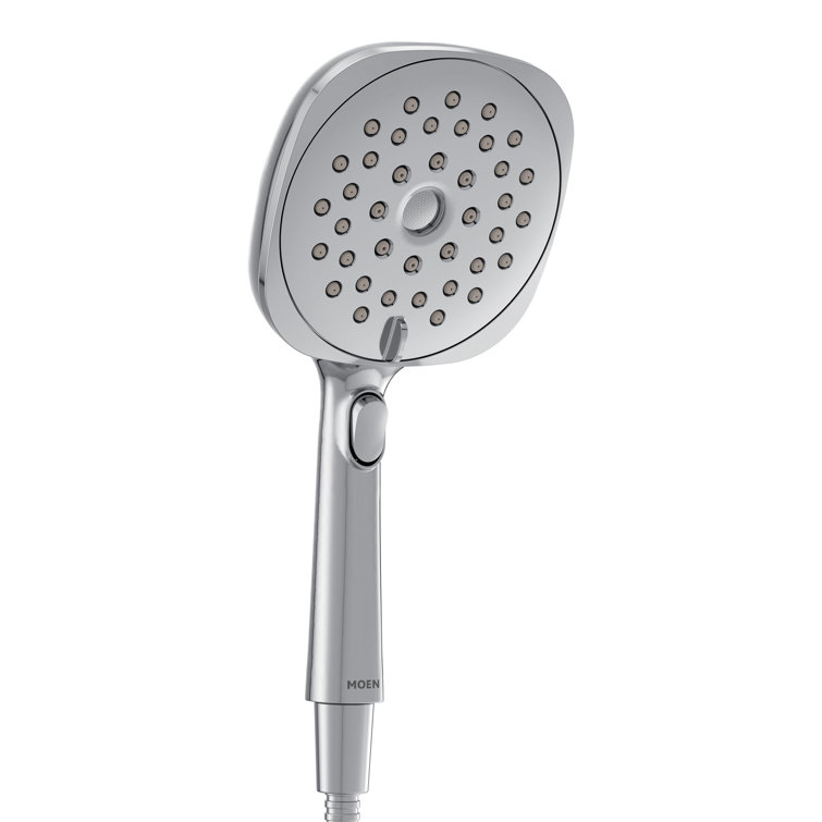 Chrome 5-Inch Dial Handheld Shower Head with Magnetix
