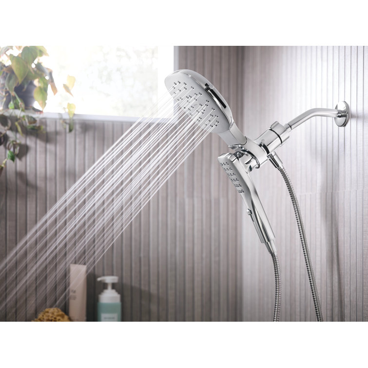 Verso Chrome Square Dual Rain and Handheld Shower Head