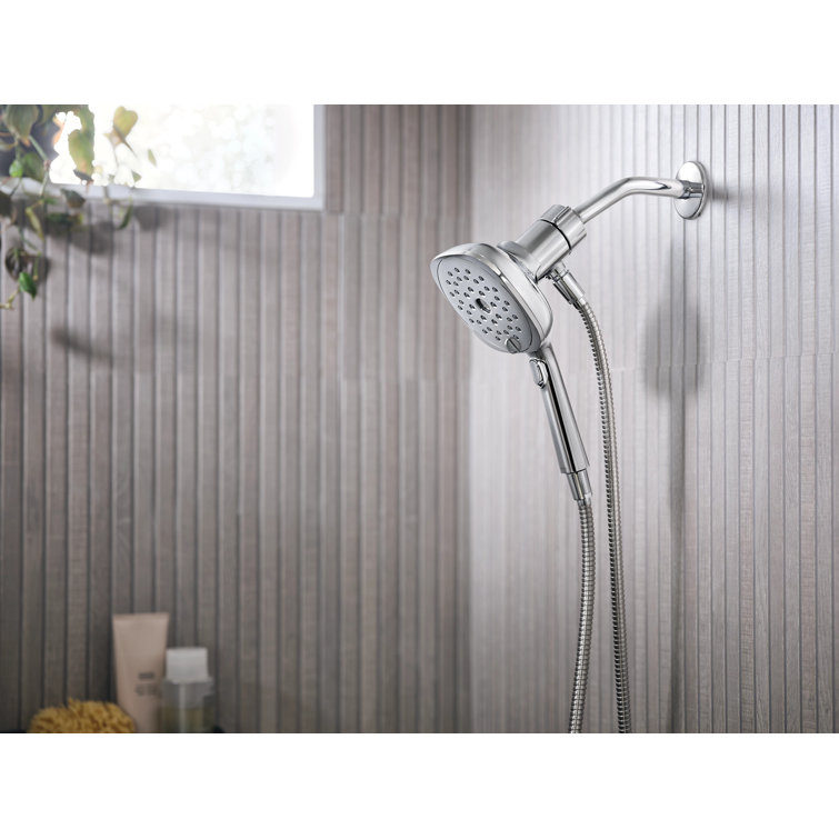 Chrome 5-Inch Dial Handheld Shower Head with Magnetix