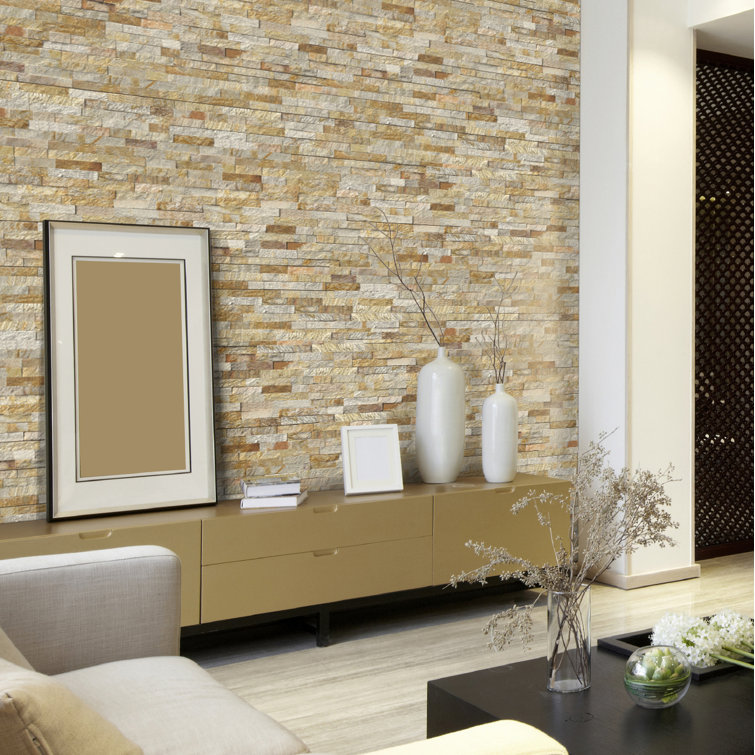 Sparkling Autumn Natural Quartzite 6" x 24" Wall Tile Panel
