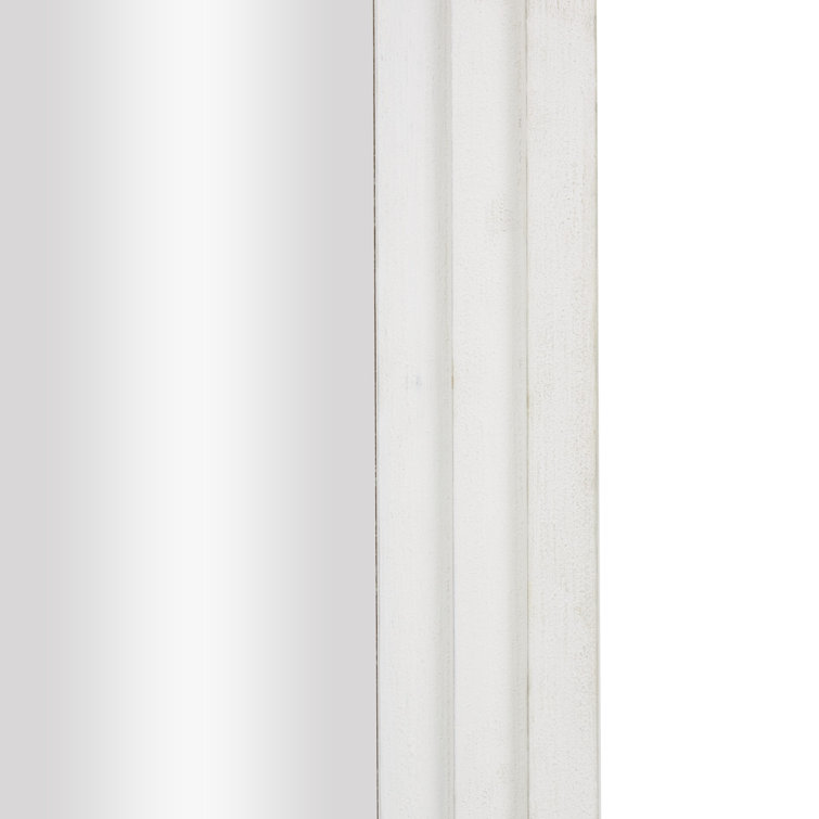 White Oval Full Length Wood Wall Mirror