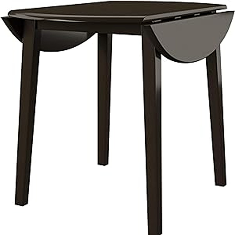 Transitional Dark Brown Birch Veneer 36" Round Extendable Dining Table