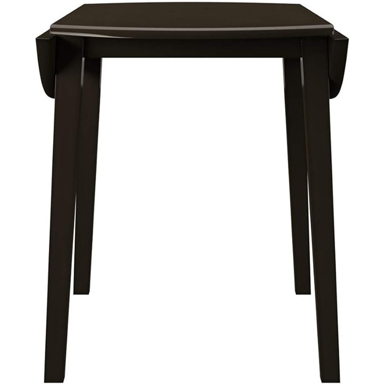 Transitional Dark Brown Birch Veneer 36" Round Extendable Dining Table
