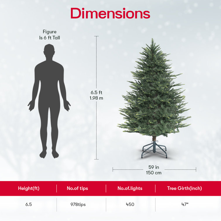 4' 3'' Green Artificial Pine Christmas Tree with Multicolored LED Lights
