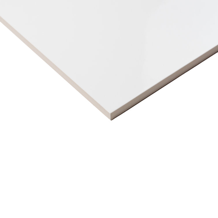 Silom Glossy White 12" x 24" Textured Wall Tile