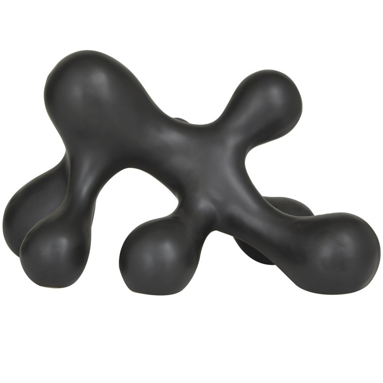 Black Porcelain Abstract Decorative Sculpture